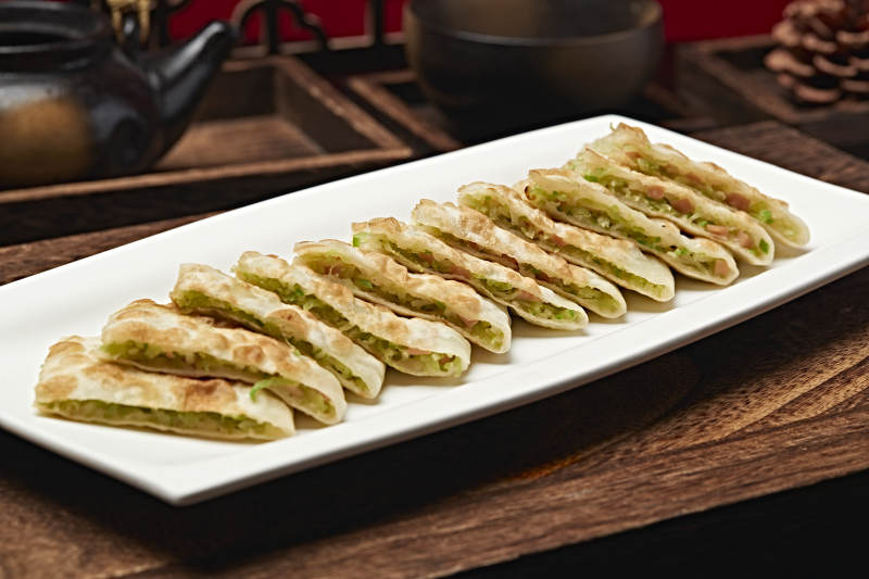 西葫芦香葱馅烙饼图片