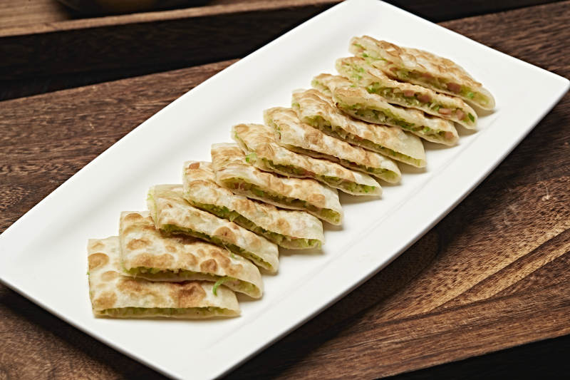 西葫芦香葱馅烙饼图片