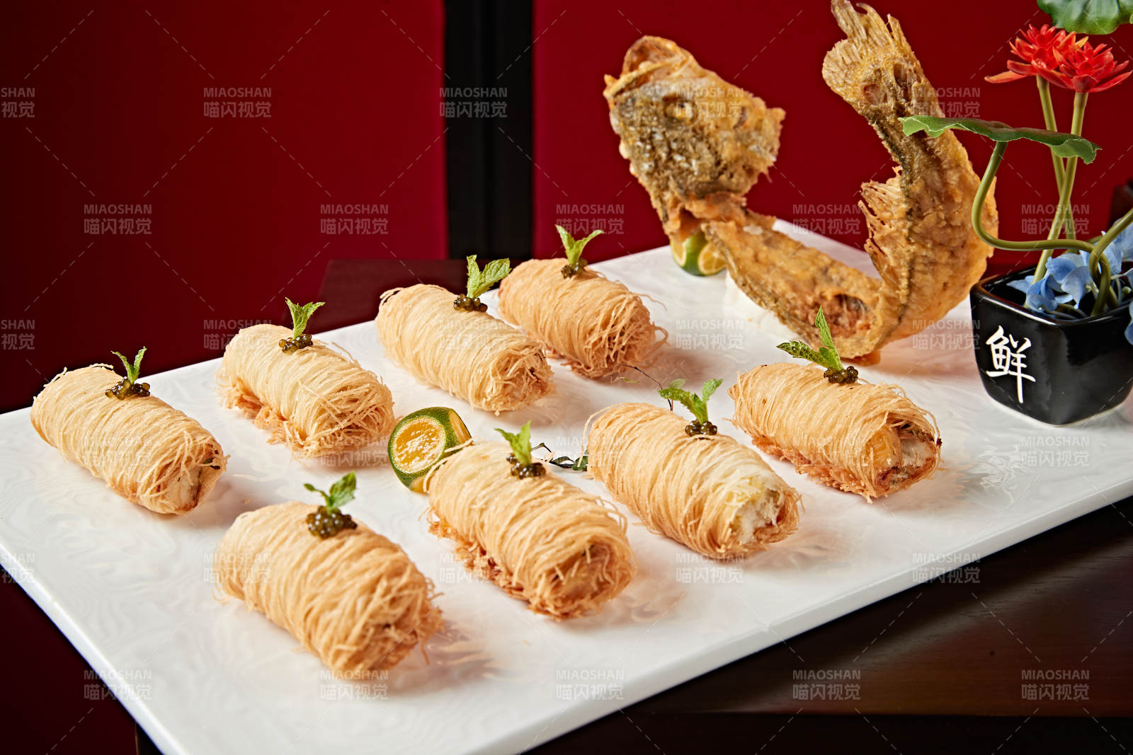 松露金丝大虾卷图片