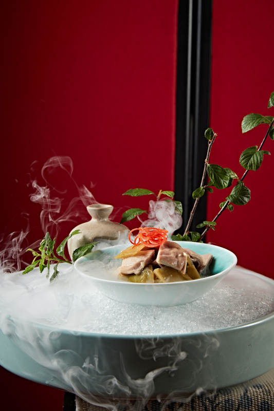 腌酸雪菜配猪肚片图片