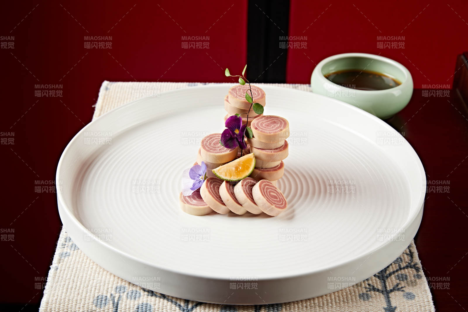 火腿肉糜豆腐卷切片图片