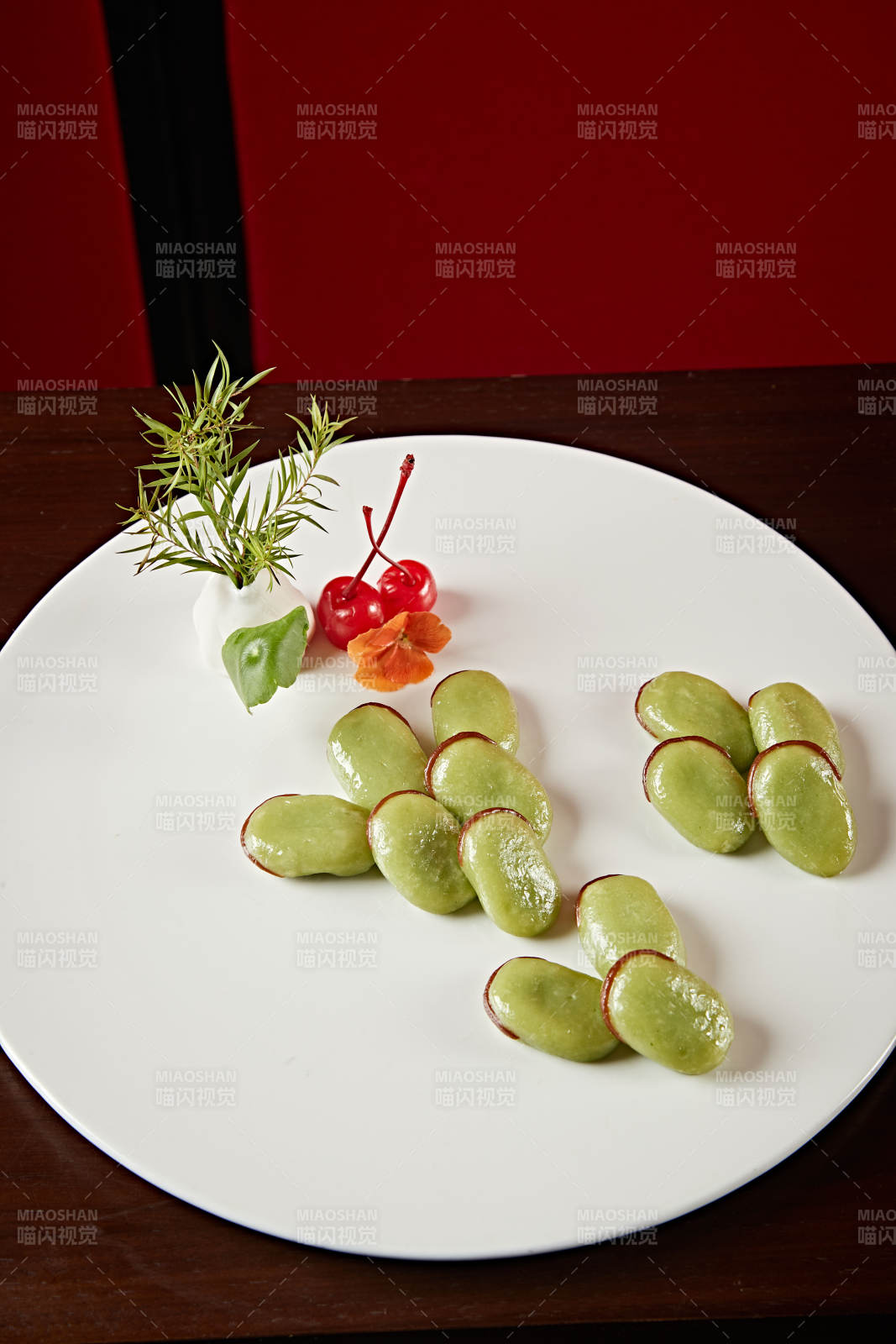 仿菜糯米豆馅蚕豆包图片