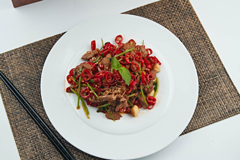 蒜香湘味小炒黄牛肉图片