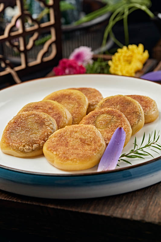 油炸红糖豆馅黄面糕图片