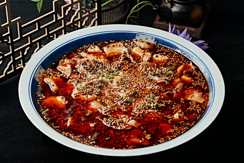 藤椒香辣水煮草鱼片图片