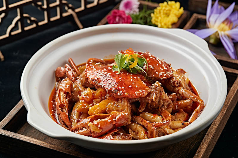 砂锅香辣蟹煲图片