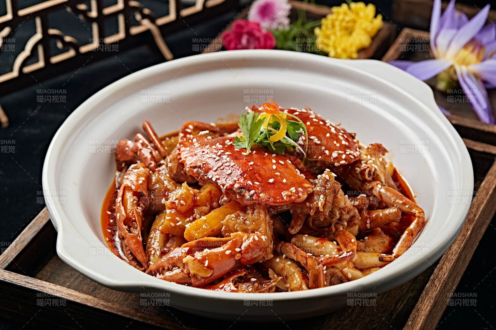 砂锅香辣蟹煲图片