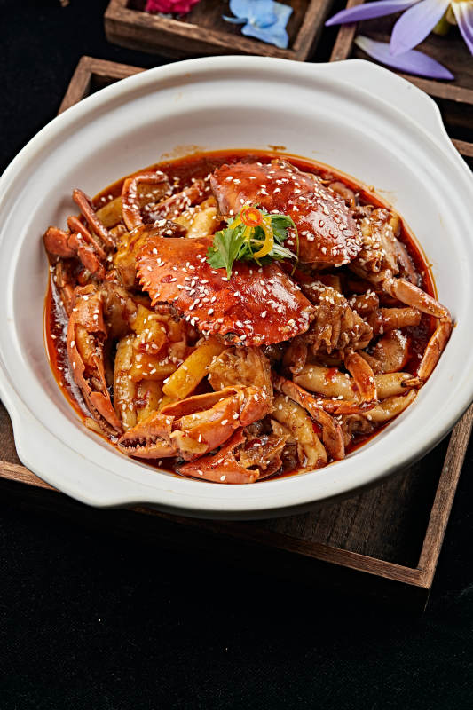 砂锅香辣蟹煲图片