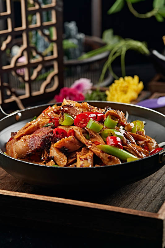 锅仔湘味腊肉豆干子卷图片