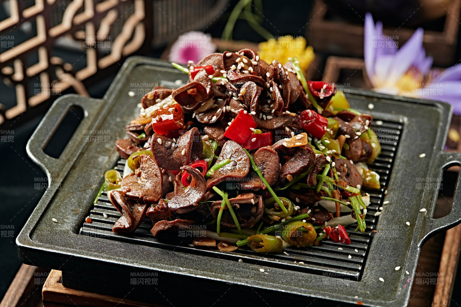 炙子烤香辣小腰片图片