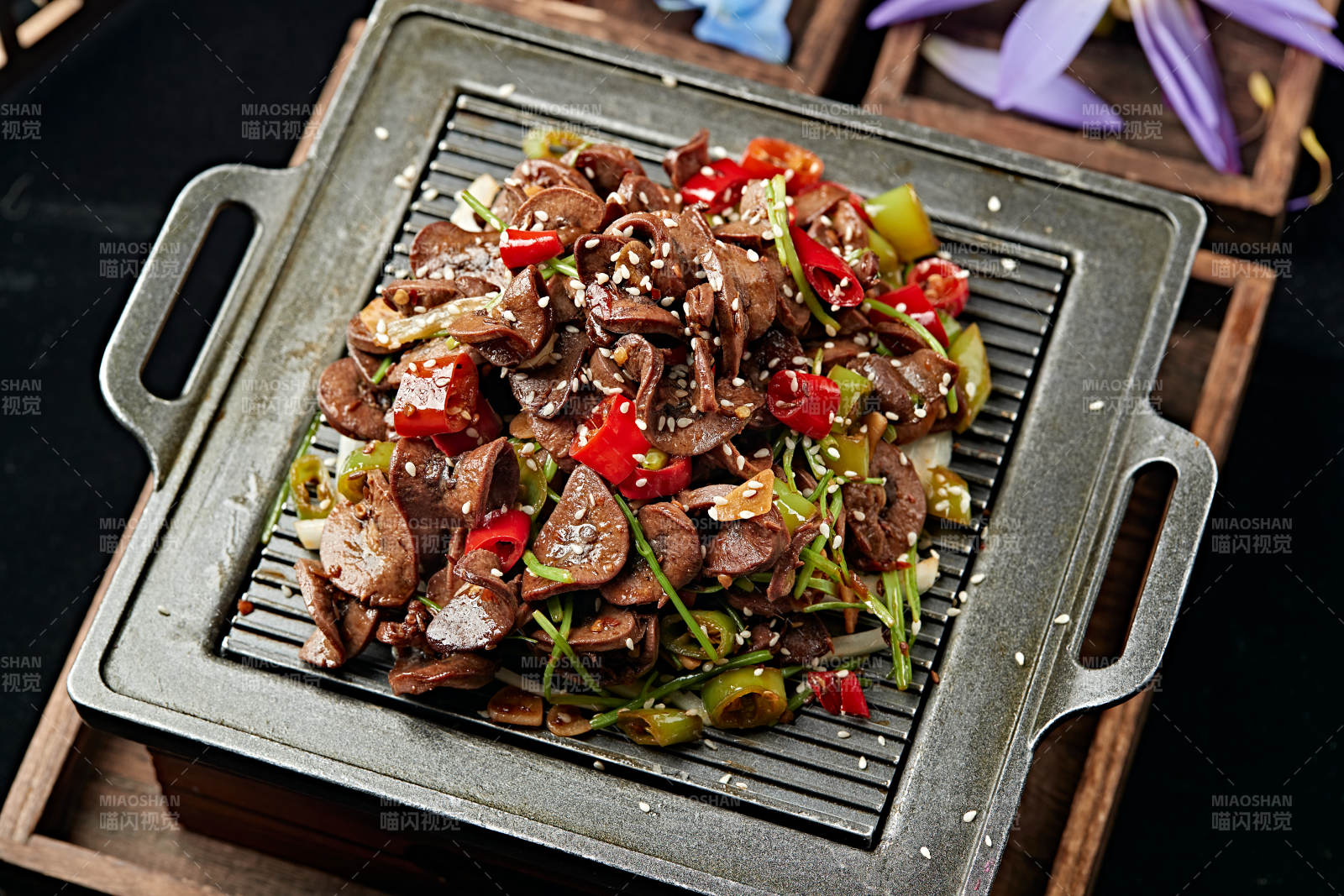 炙子烤香辣小腰片图片