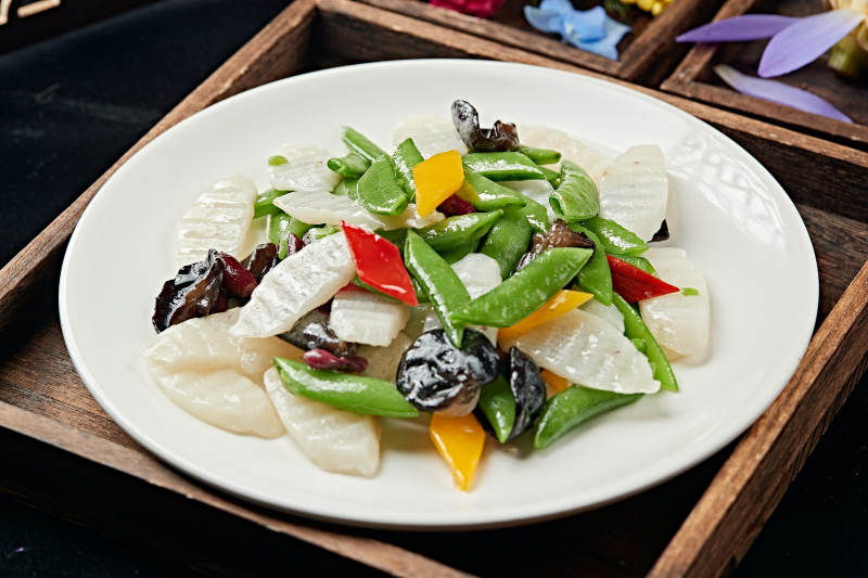 粤菜小炒荷塘月色图片