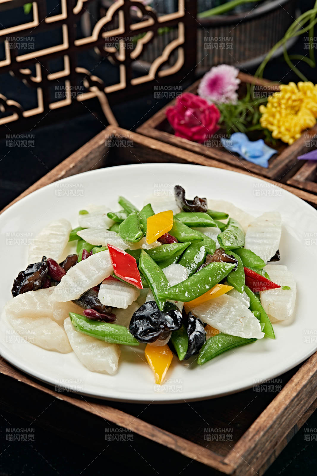 粤菜小炒荷塘月色图片