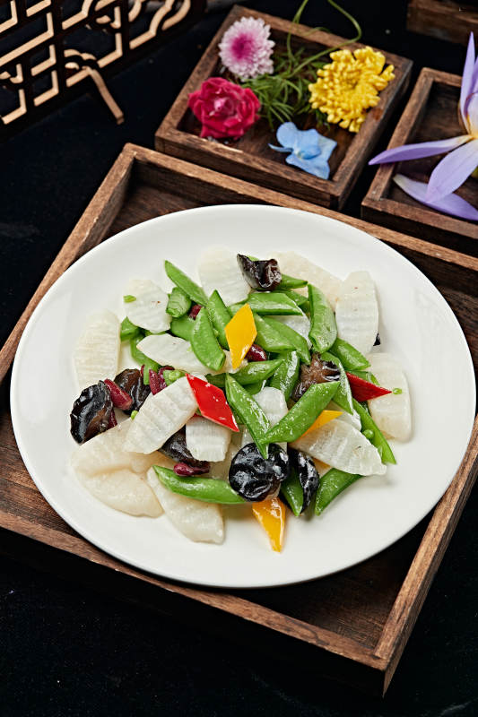 粤菜小炒荷塘月色图片