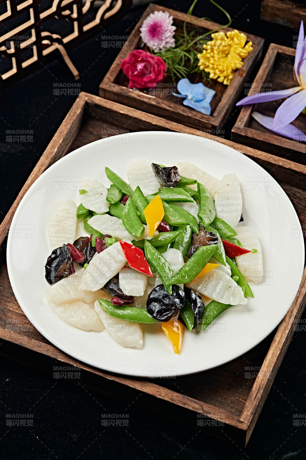 粤菜小炒荷塘月色图片