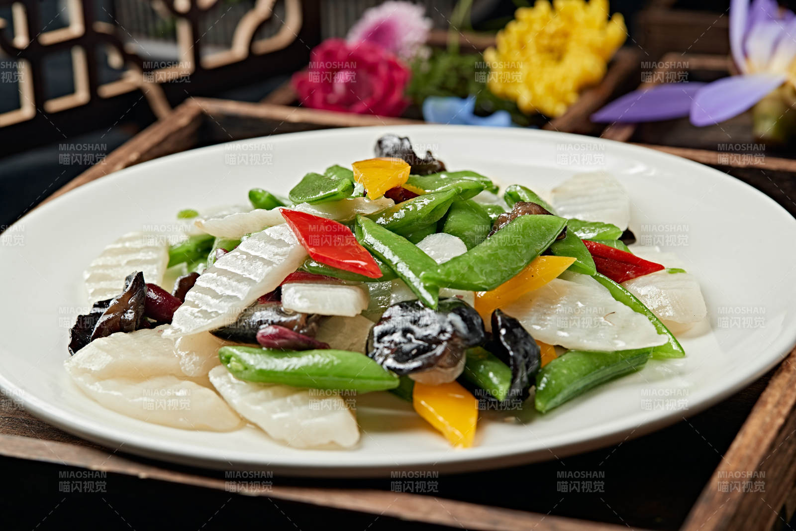 粤菜小炒荷塘月色图片