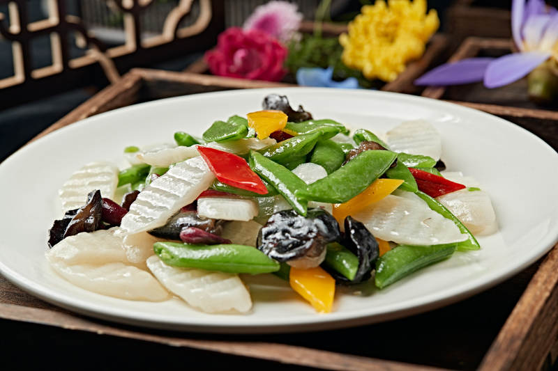 粤菜小炒荷塘月色图片