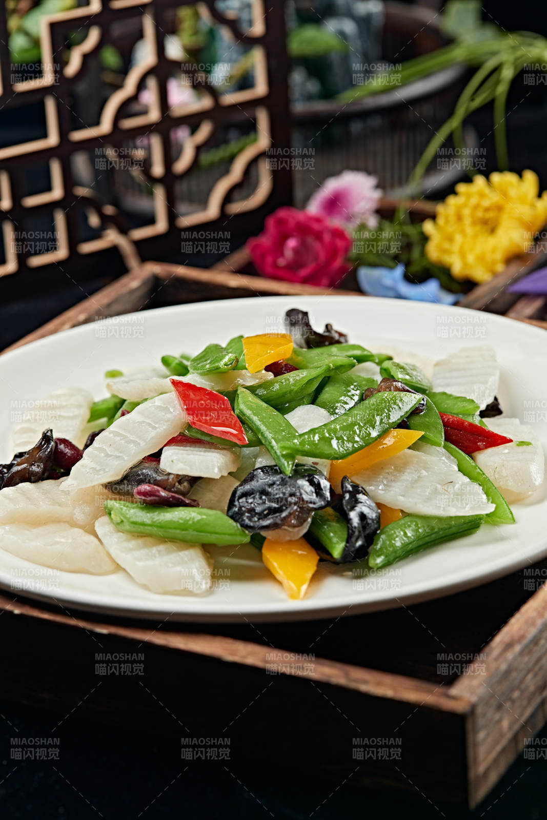 粤菜小炒荷塘月色图片