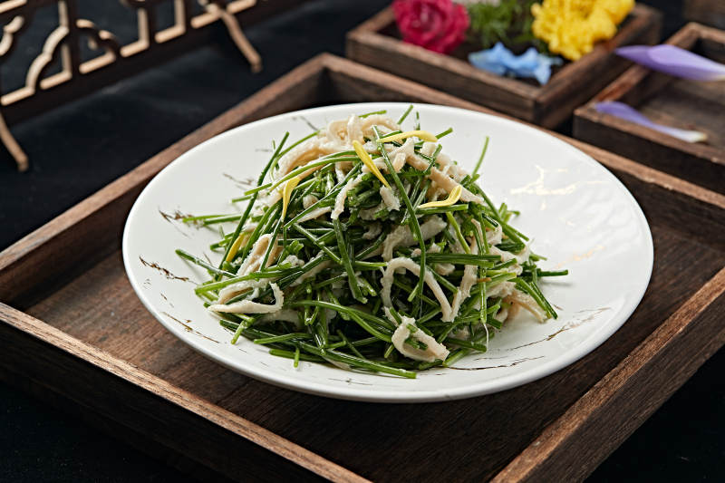 凉拌沙葱羊肚丝图片