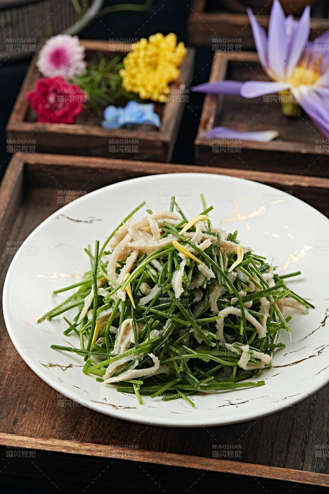 凉拌沙葱羊肚丝图片