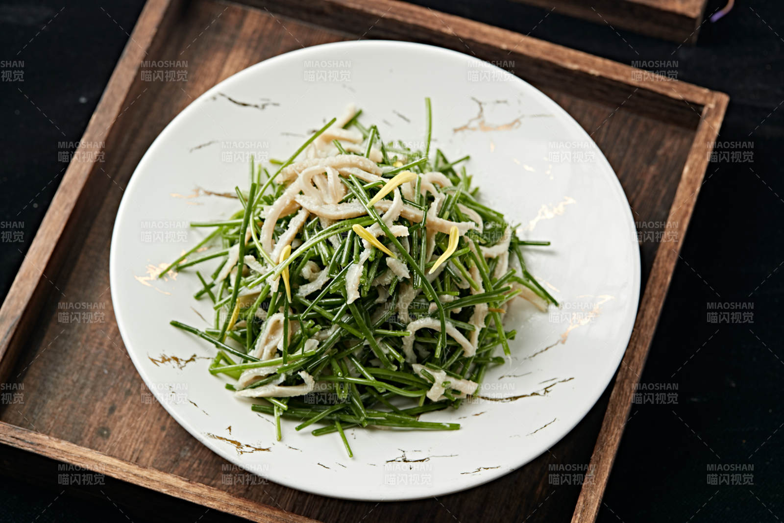 凉拌沙葱羊肚丝图片