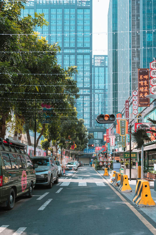 都市街景 高楼林立。图片