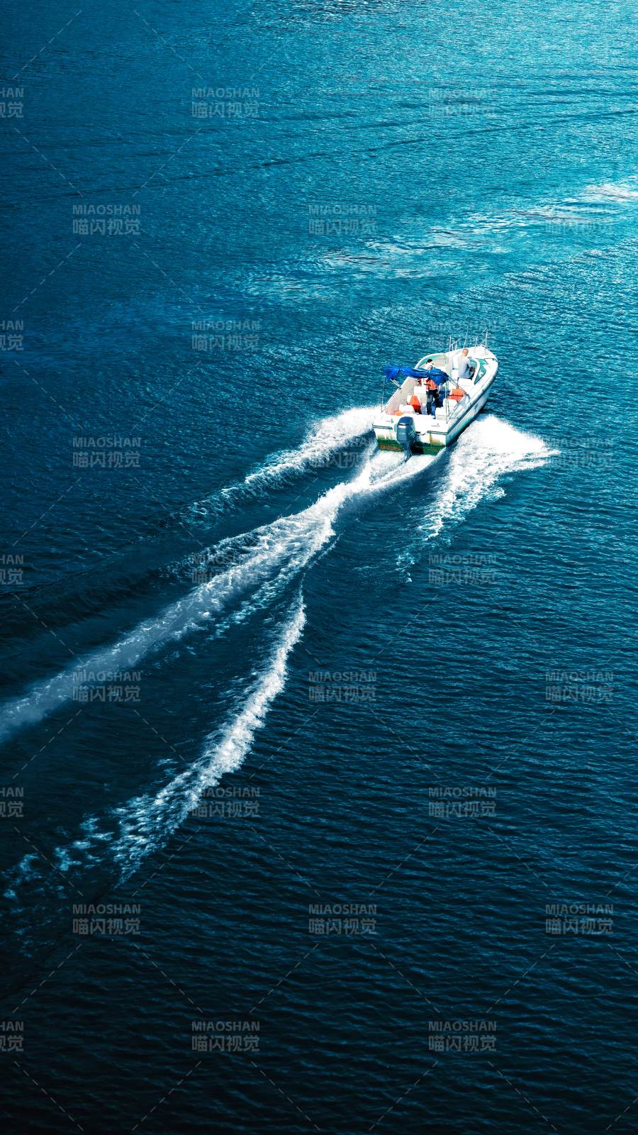 快艇驰骋碧海图片