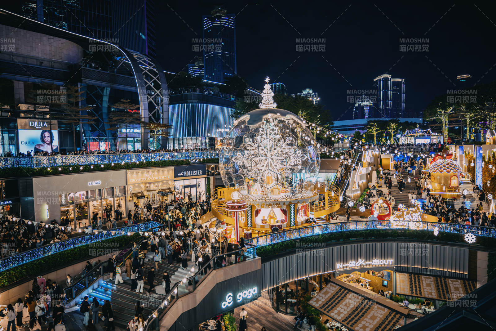 夜市璀璨灯火辉煌图片