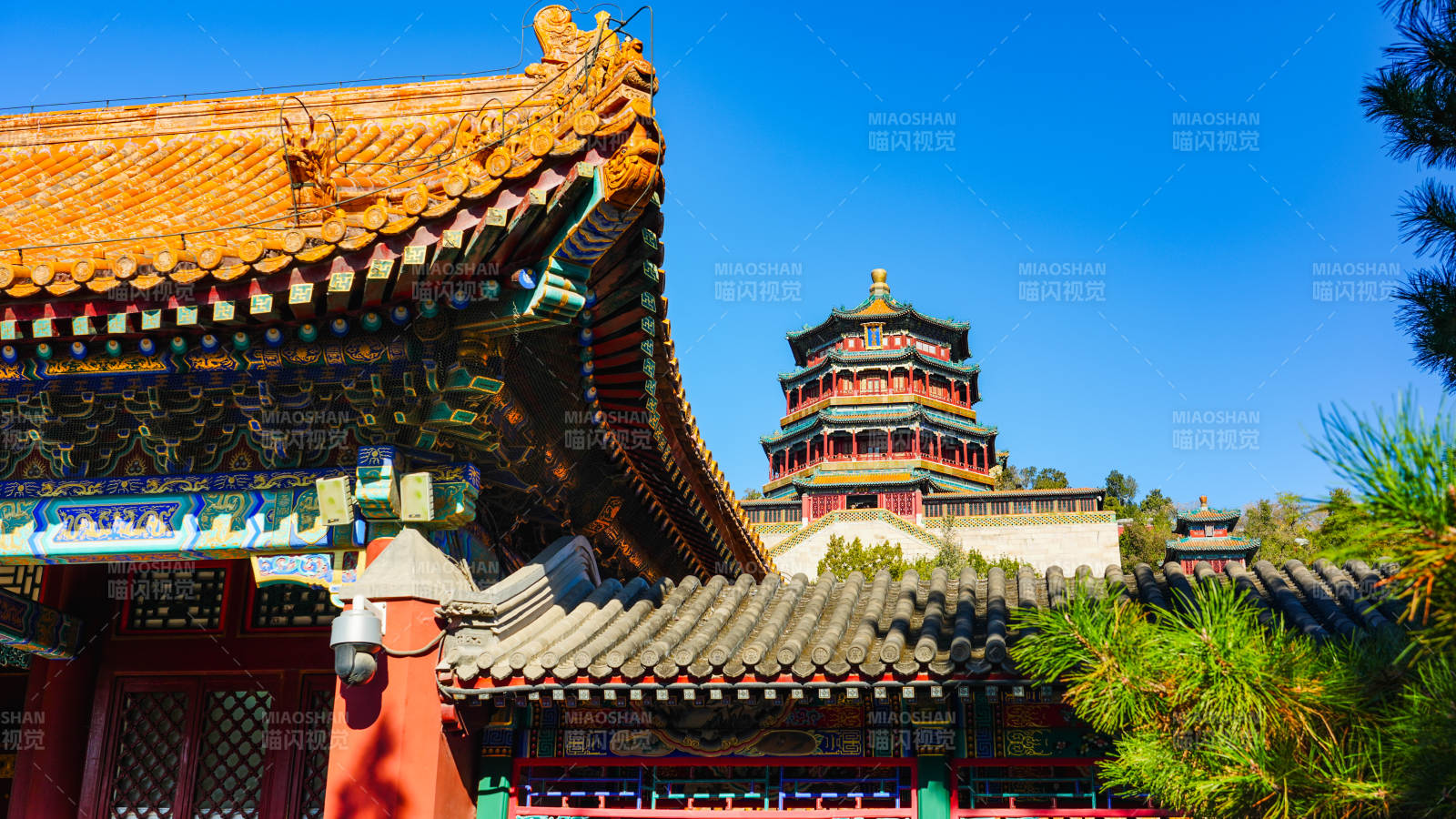 颐和园佛香阁古建筑风光图片