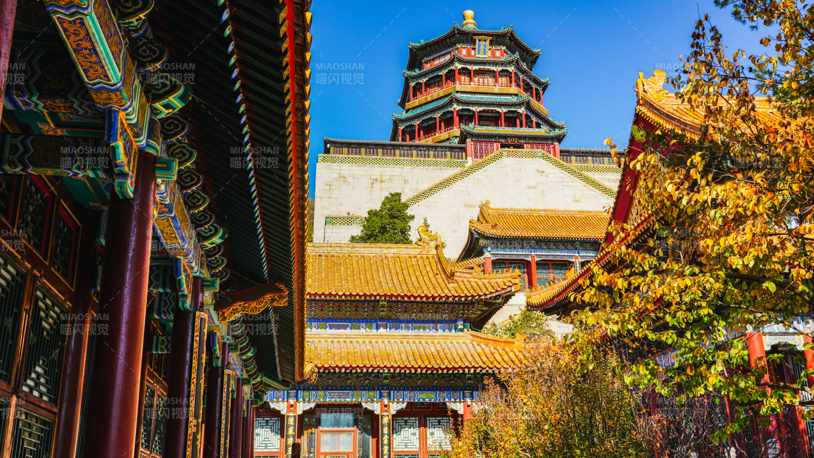 颐和园秋日美景图片