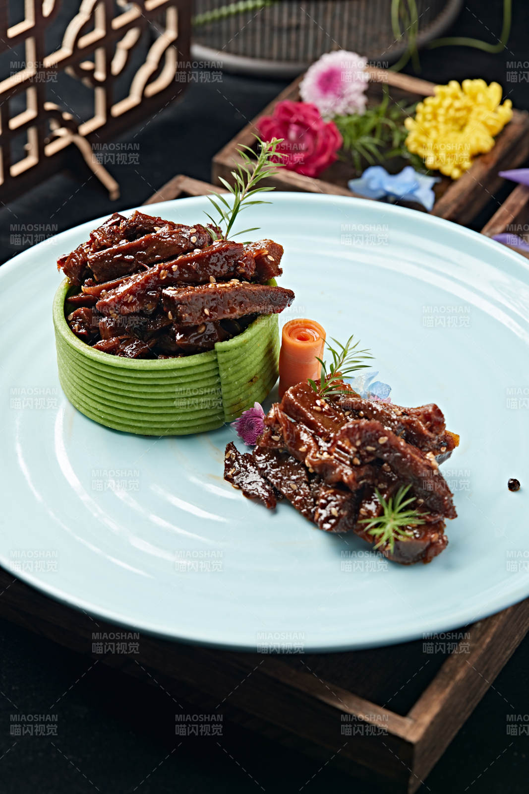 凉拌麻辣风干牛肉图片