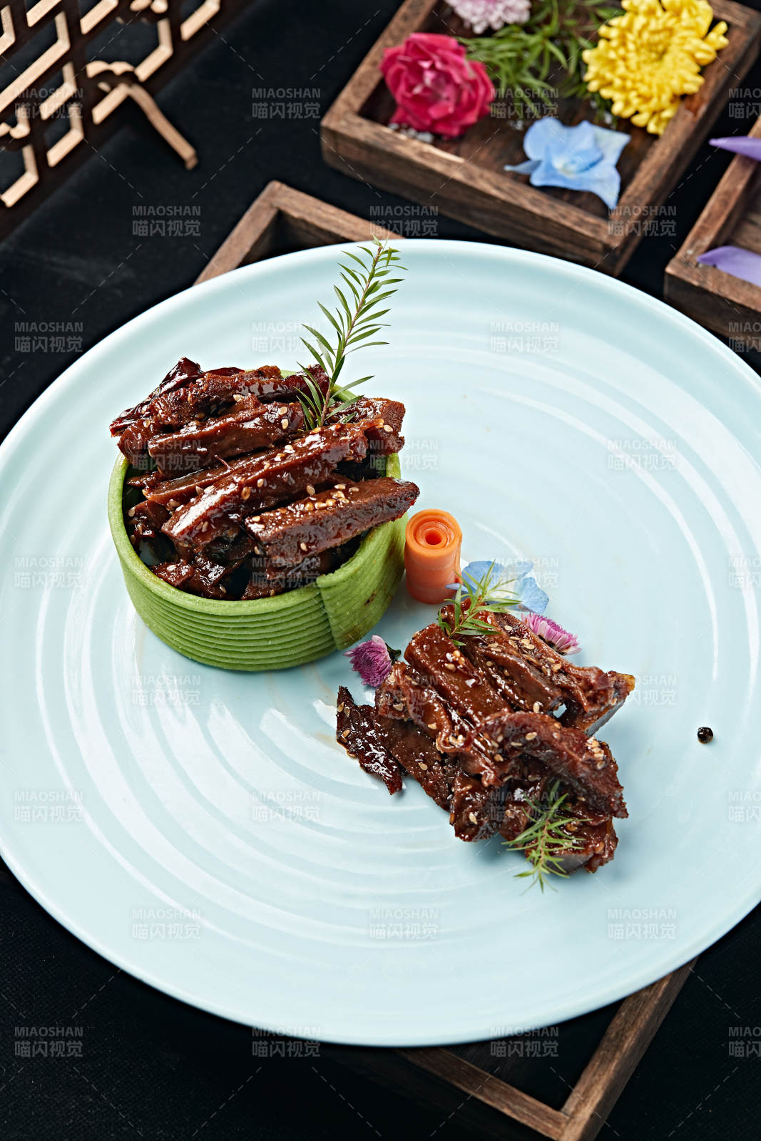 凉拌麻辣风干牛肉图片