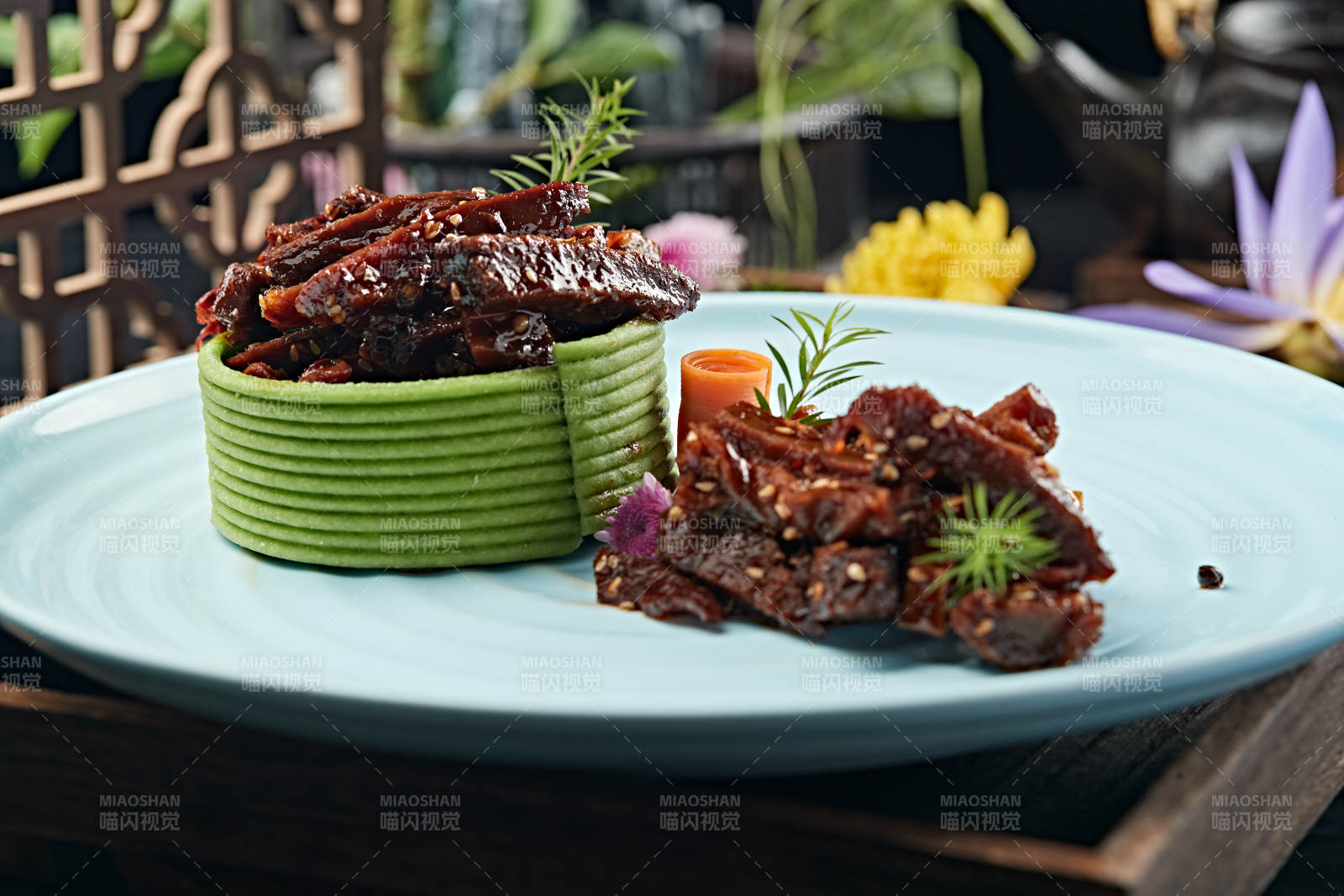 凉拌麻辣风干牛肉图片