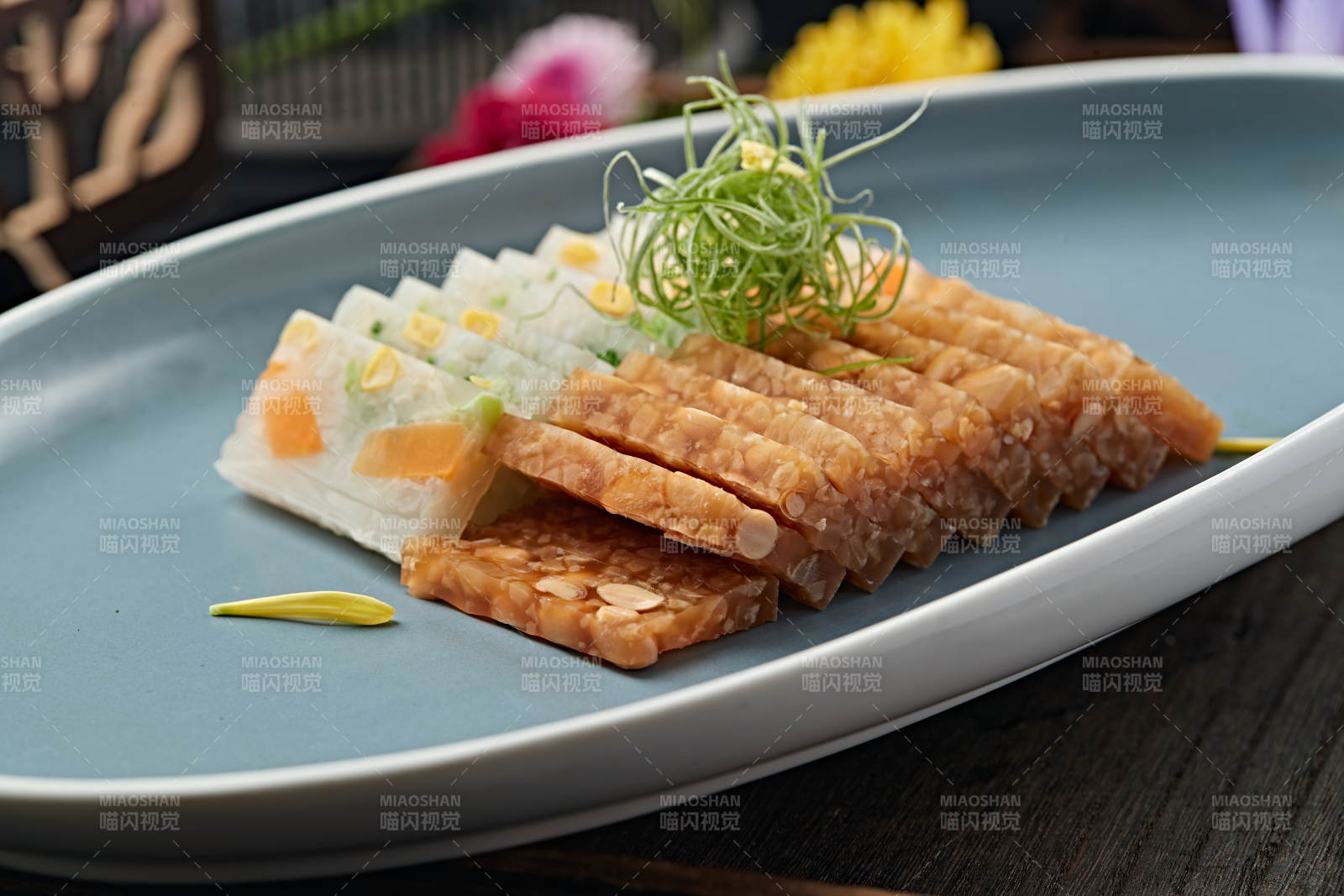 水晶双色玉米蔬菜皮冻图片