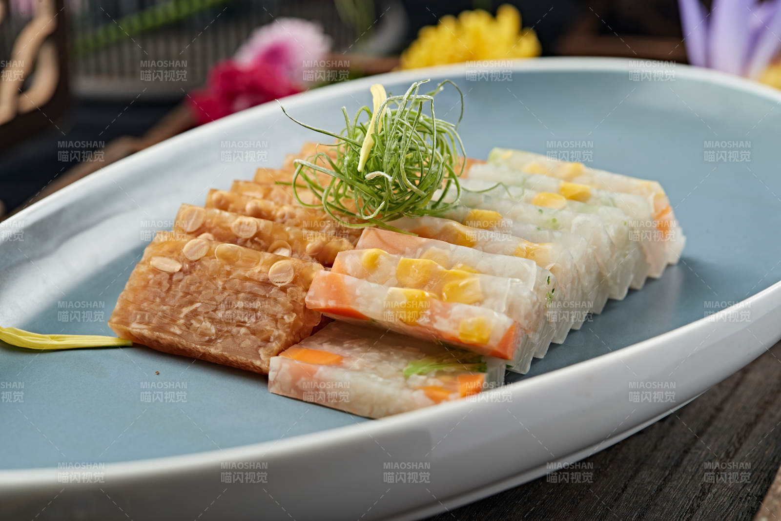 水晶双色玉米蔬菜皮冻图片