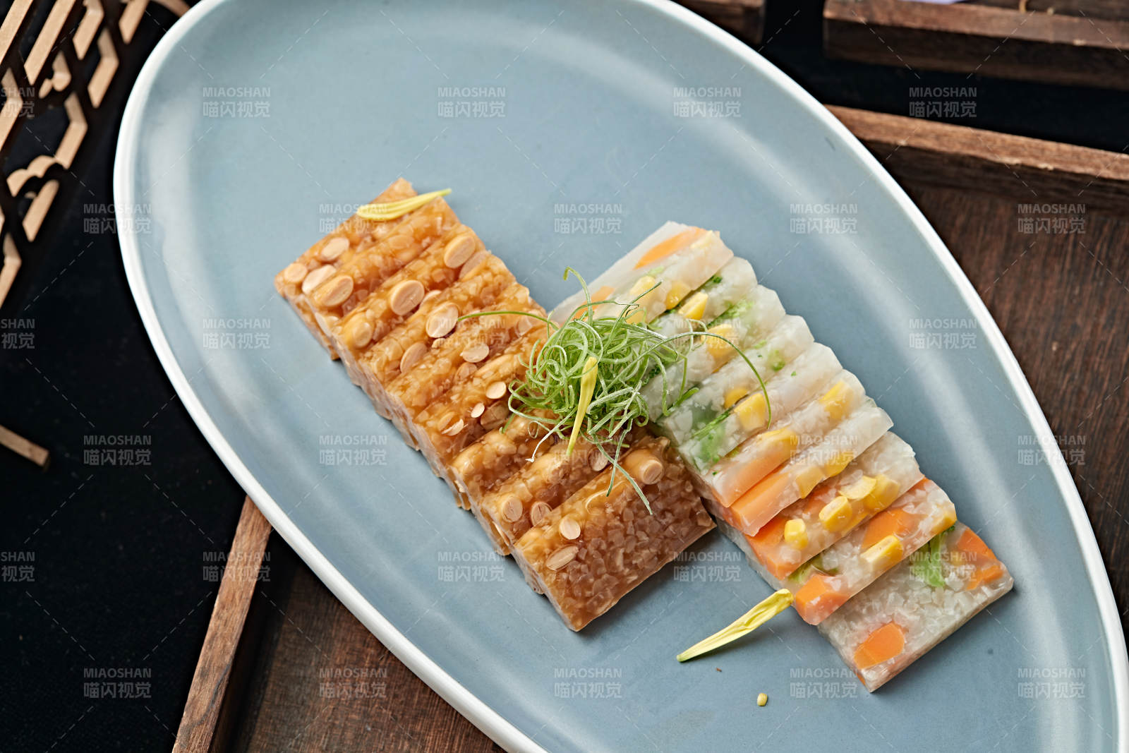 水晶双色玉米蔬菜皮冻图片