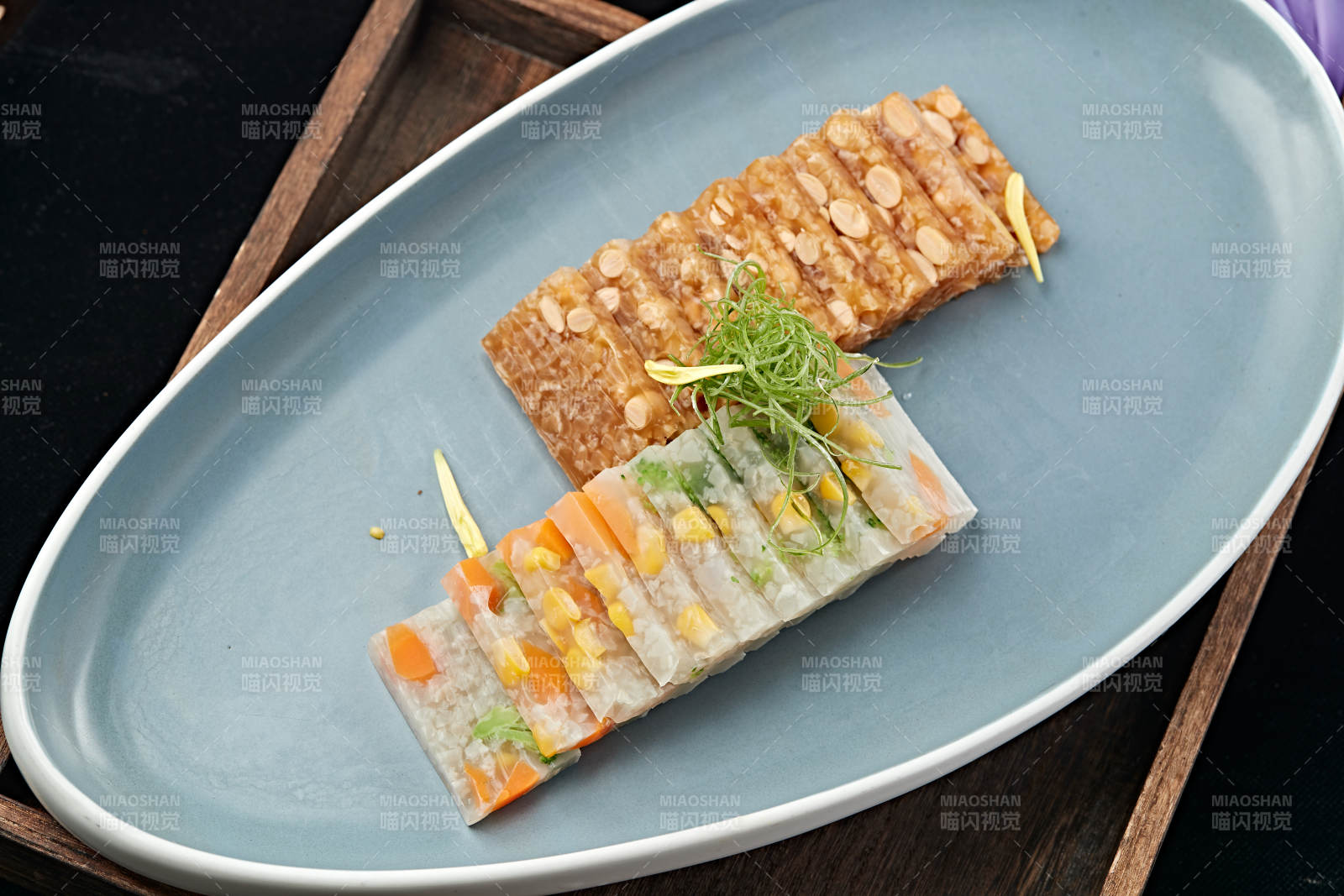 水晶双色玉米蔬菜皮冻图片