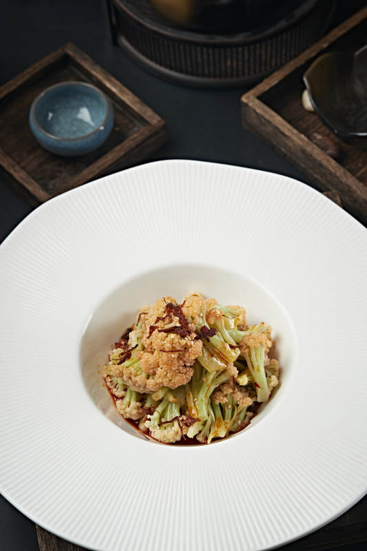 香辣红油花椰菜菜花图片