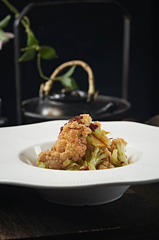 香辣红油花椰菜菜花图片