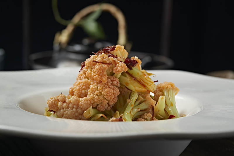 香辣红油花椰菜菜花图片