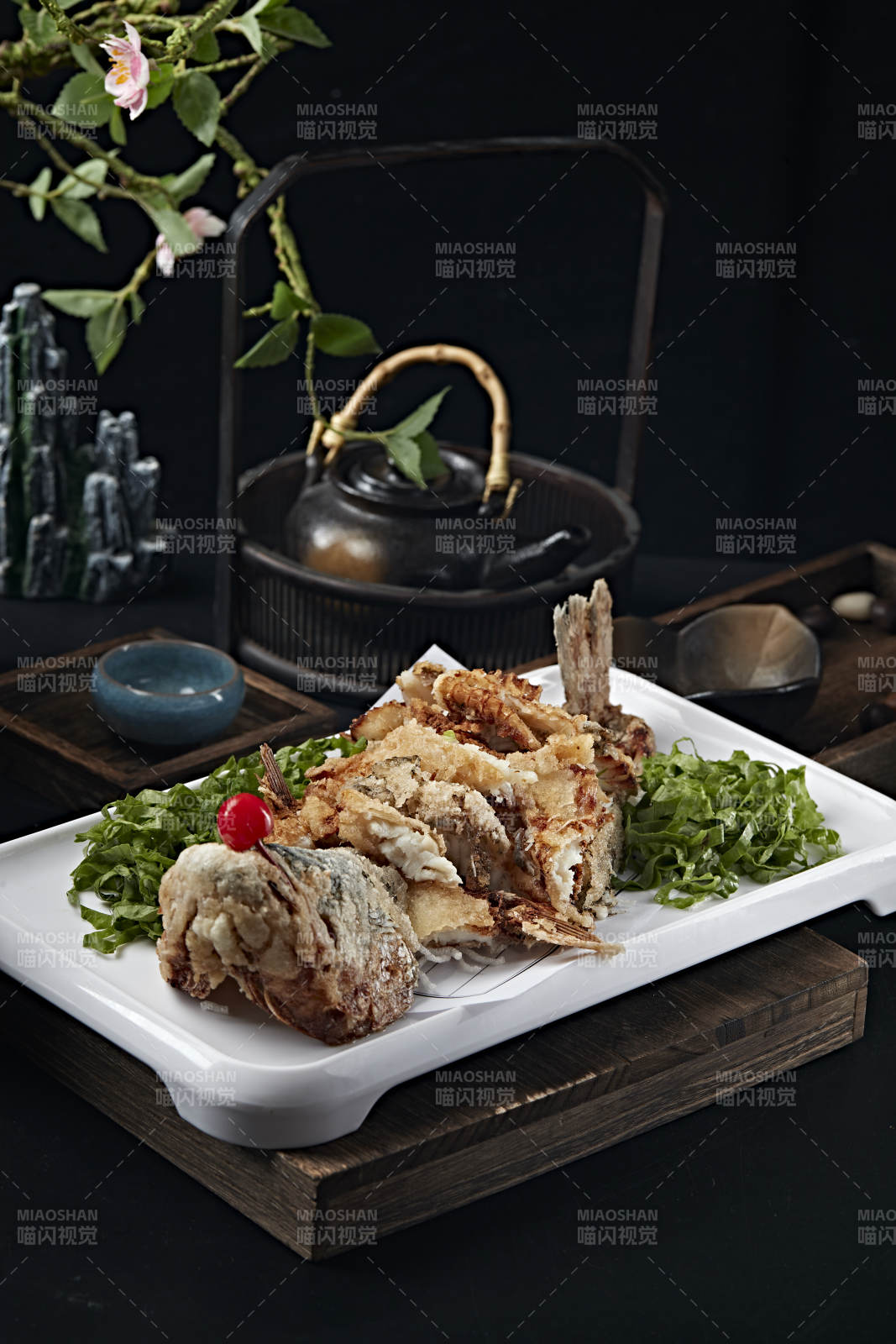 手撕干炸鲈鱼图片