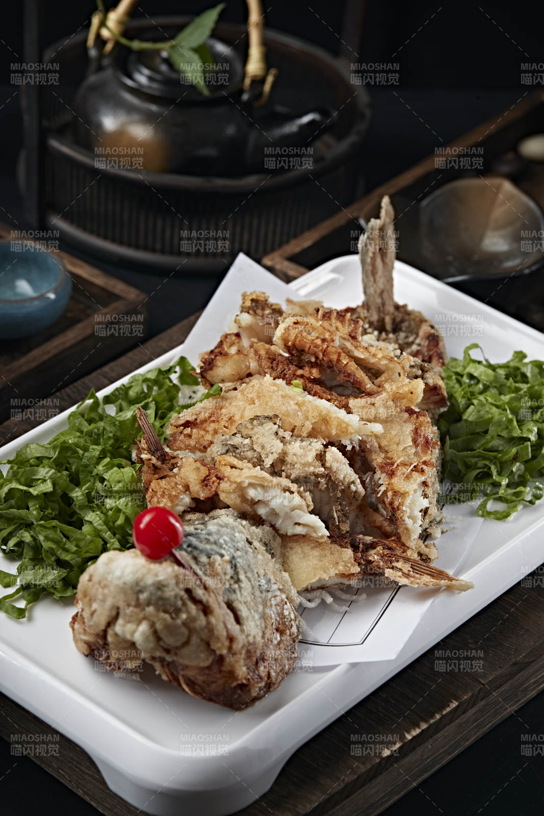 手撕干炸鲈鱼图片