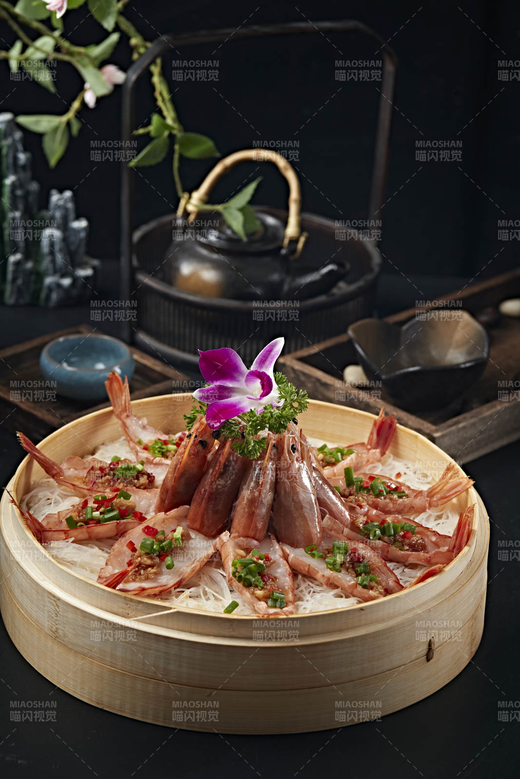 蒜蓉粉丝蒸开背大虾图片