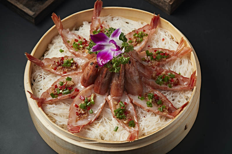 蒜蓉粉丝蒸开背大虾图片