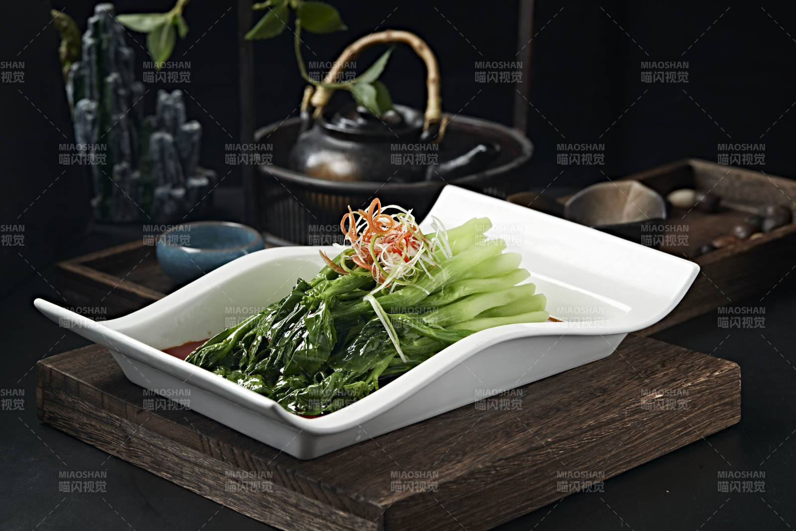 白灼浇汁菜心图片