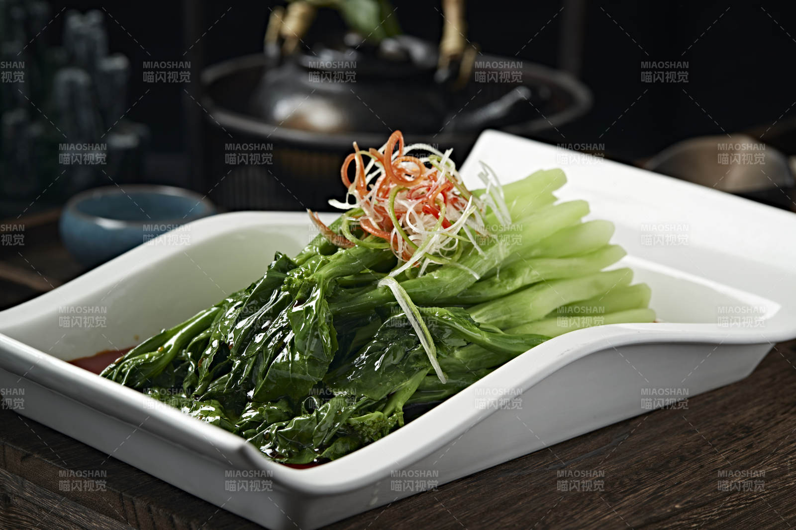 白灼浇汁菜心图片