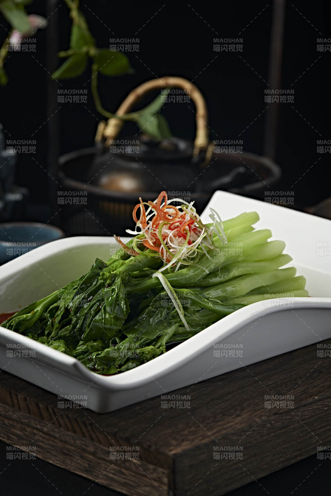 白灼浇汁菜心图片