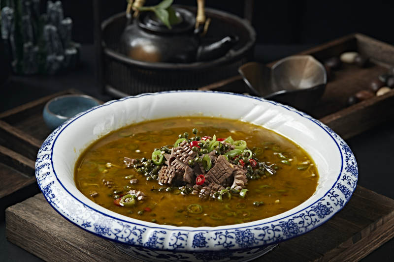 藤椒椒麻酸汤腰花图片