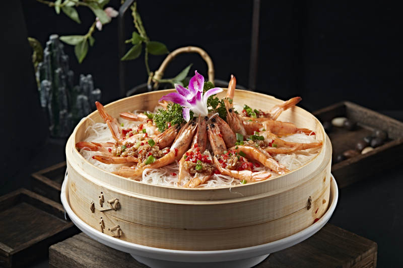 蒜蓉粉丝蒸开背大虾图片