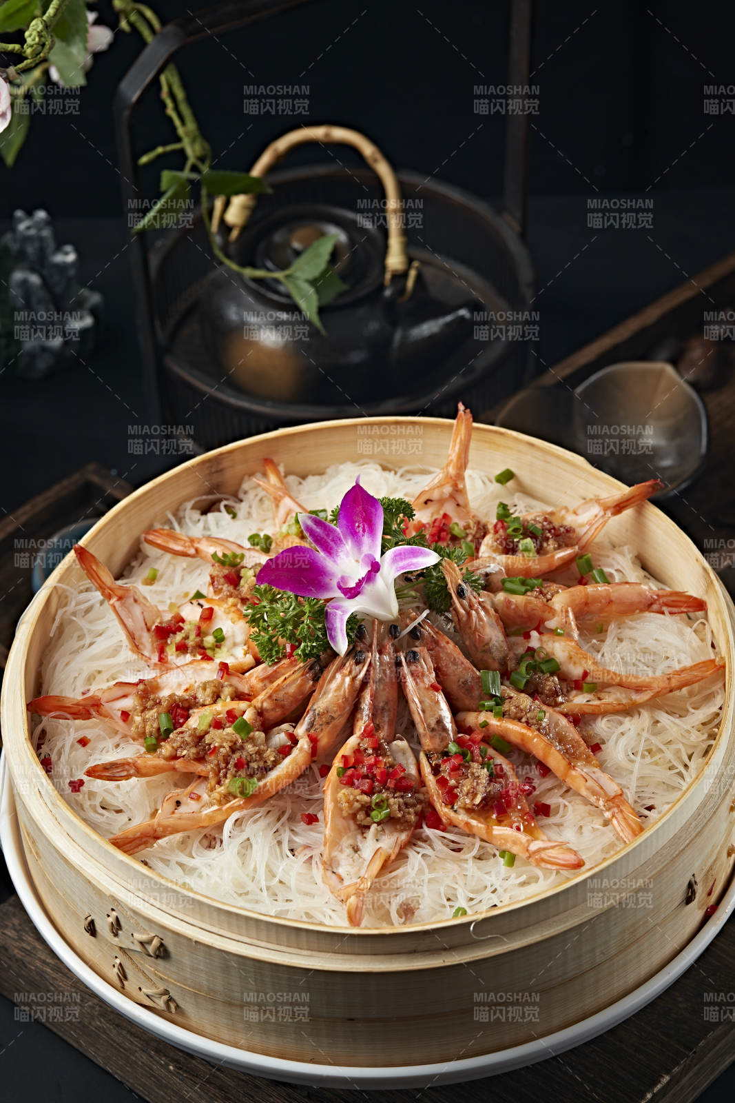 蒜蓉粉丝蒸开背大虾图片